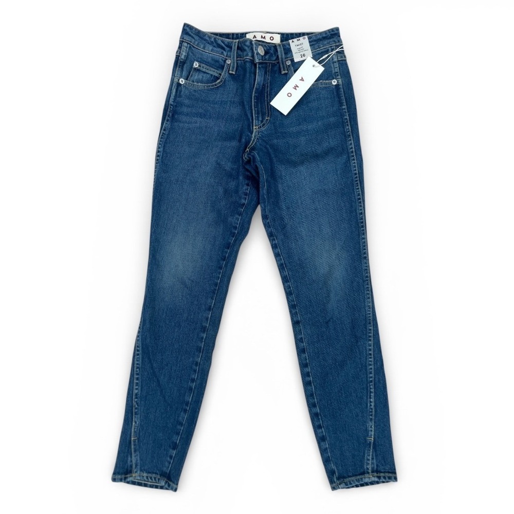 AMO Twist NWT Dark Vintage Wash Womens 26 Mid Rise Ankle Denim‎ New With Tags